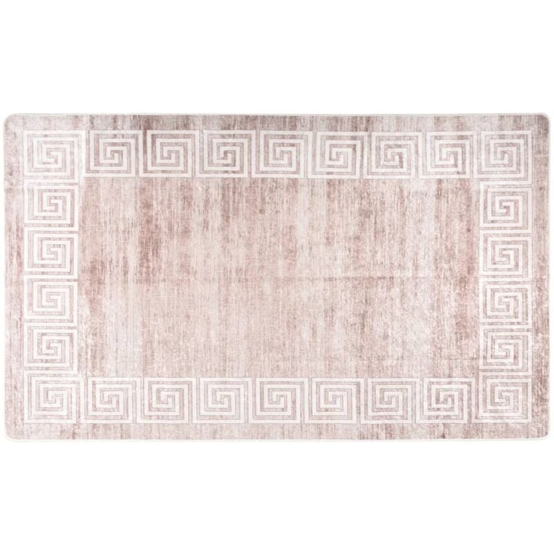 Tapis Salon，Tapis Chambre，Tapis lavable antidérapant 120x180 cm beige CFW84042