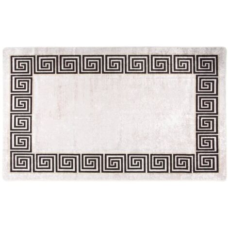 Tapis Salon，Tapis Chambre，Tapis lavable antidérapant 120x180 cm beige clair CFW41233