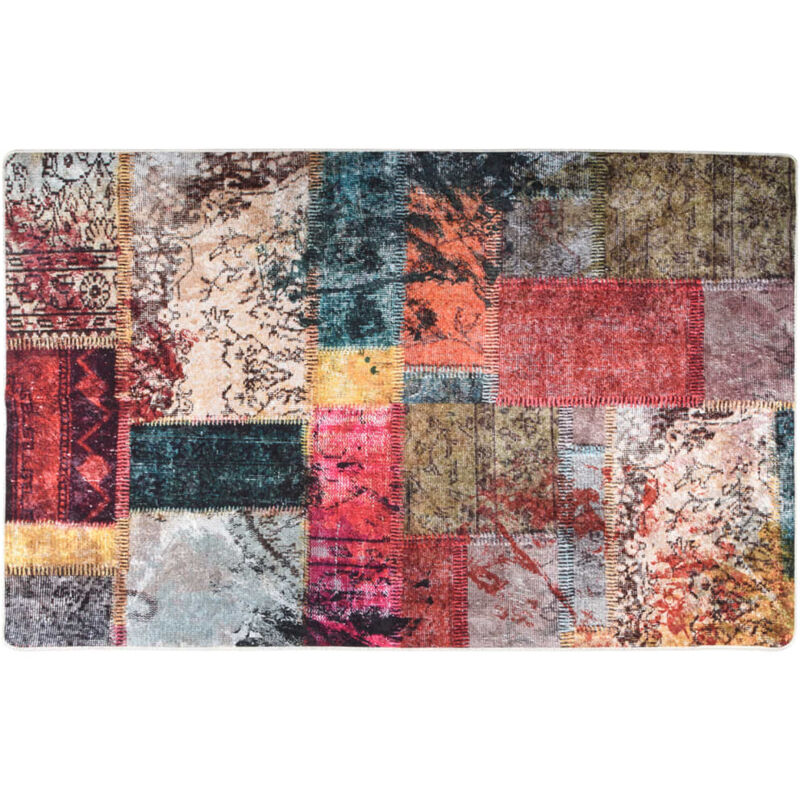 Tapis Salon，Tapis Chambre，Tapis lavable antidérapant Patchwork 160x230 cm multicolore CFW70097
