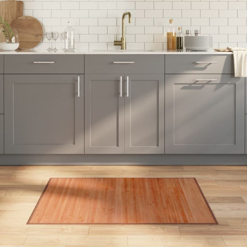 Tapis Salon,Tapis Chambre,Tapis rectangulaire marron 70x100 cm bambou CFW30866