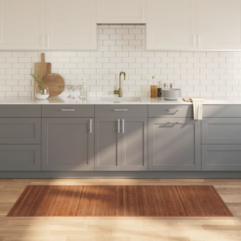 Tapis Salon,Tapis Chambre,Tapis rectangulaire marron 80x200 cm bambou CFW86155