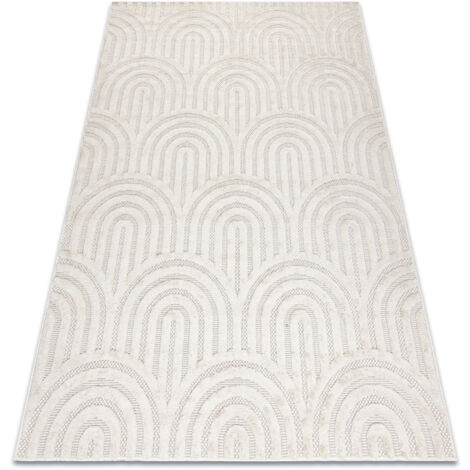Tapis SANTO SIZAL 0537 géométrique blanc white 140x190 cm