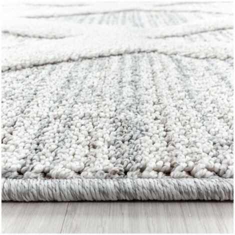 Tapis scandinave à courtes mèches rond Sisu Gris Ø 80