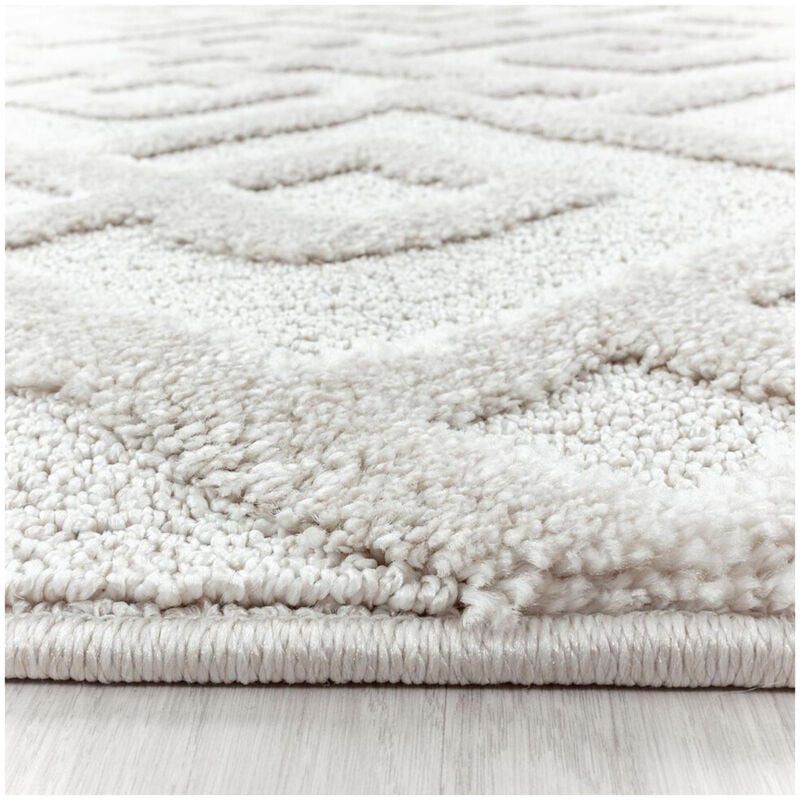 Tapis scandinave rond Saloda Crème ø 200
