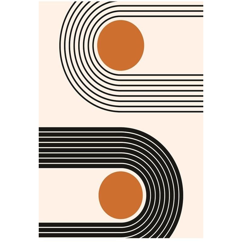 Vendorflair - Tapis Seventies Orange Dimensions - 120x180 – Qualité supérieure pour Maison, Appartement, Bureau – Style élégant et durable – Confort