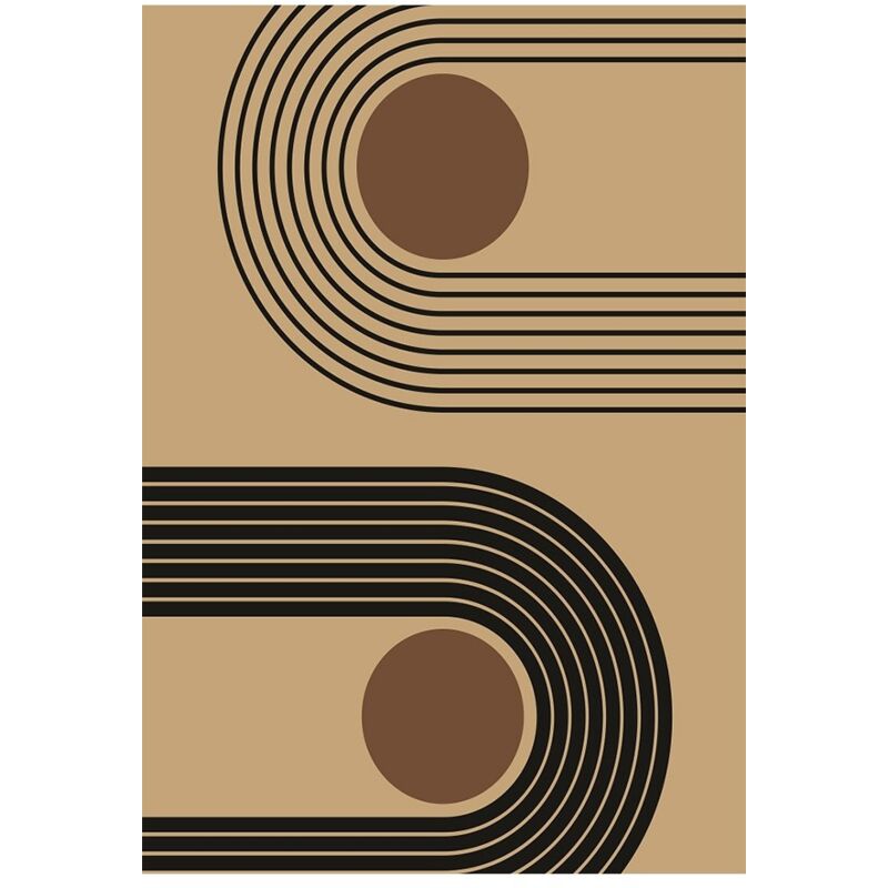 Vendorflair - Tapis Seventies Taupe Dimensions - 80x150 – Qualité supérieure pour Maison, Appartement, Bureau – Style élégant et durable – Confort