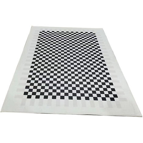 Tapis shag moderne intérieur ultra doux moelleux tapis shag antidérapant salle à manger salon tapis damier français -2 0.5 * 0.8