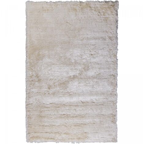 Tapis shaggy 60x110 cm beige fait main – Rectangulaire – Longueur des poils 45 mm – Anti-poussière et hydrofuge – Certifié OEKO-TEX® – Unamourdetapis