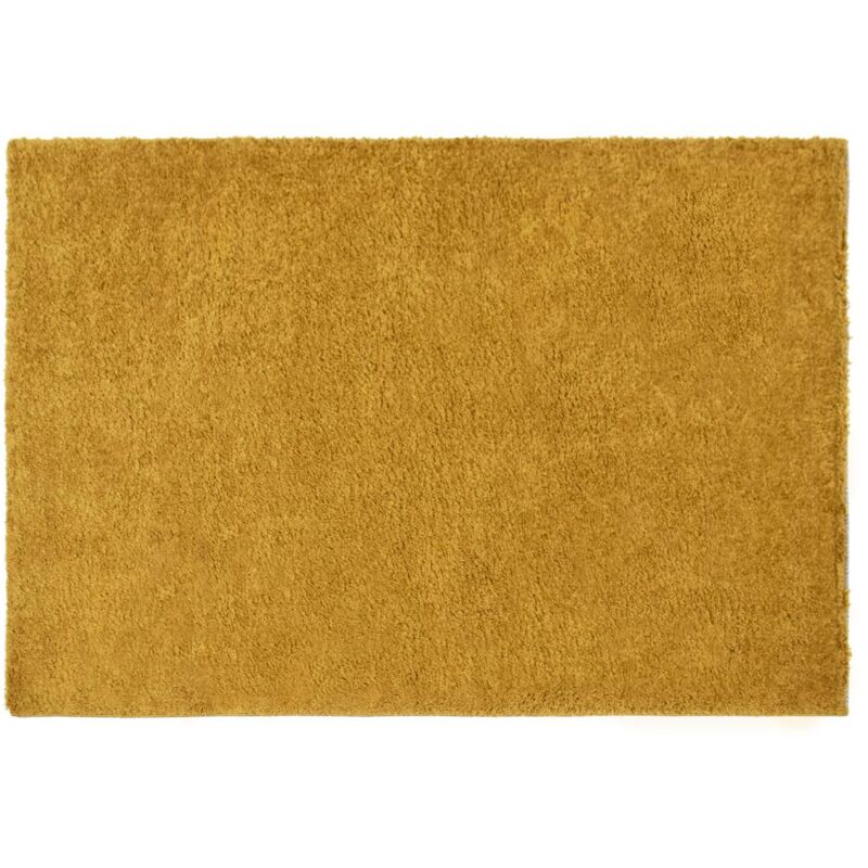 Vente-unique - Tapis Shaggy à poils longs - 200 x 300 cm - Jaune moutarde - milinio