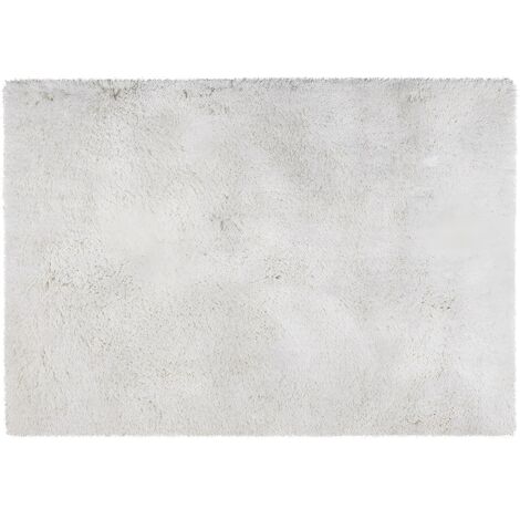 Tapis shaggy à poils longs microfibre - 160 x 230 cm - Blanc cassé - HARVEY