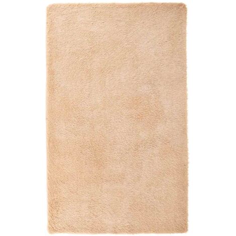 Tapis Shaggy à poils longs NAVARRA beige 80x150 cm polyester