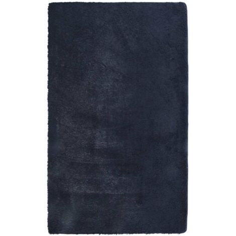 Tapis Shaggy à poils longs NAVARRA bleu marine 60x100 cm