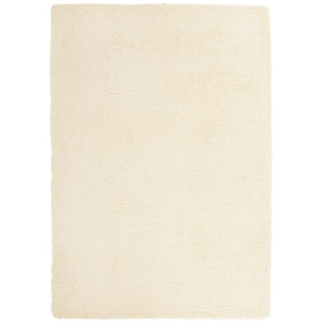 Tapis Shaggy à poils longs NAVARRA crème 120x170 cm polyester