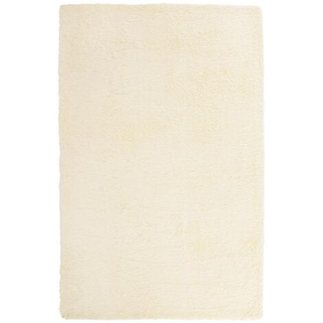 Tapis Shaggy à poils longs NAVARRA crème 130x200 cm polyester