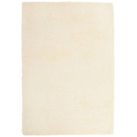 Tapis Shaggy à poils longs NAVARRA crème 200x290 cm polyester