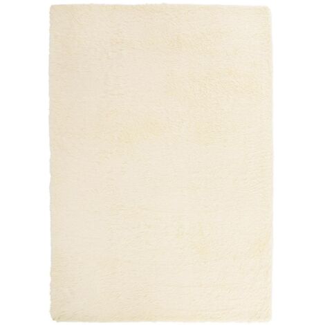 Tapis shaggy à poils longs NAVARRA crème 240x340 cm polyester