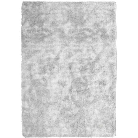 Tapis shaggy à poils longs NAVARRA gris argenté 160x230 cm
