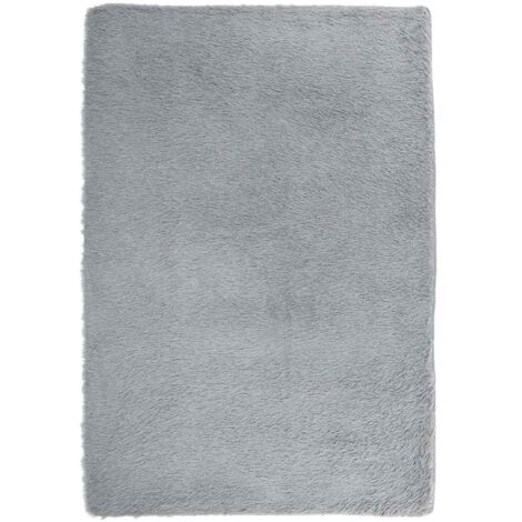 Tapis shaggy à poils longs NAVARRA gris clair 120x170 cm