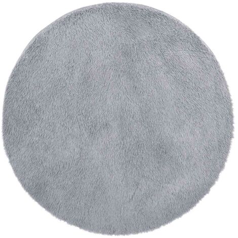 Tapis shaggy à poils longs NAVARRA gris clair 200x200 cm