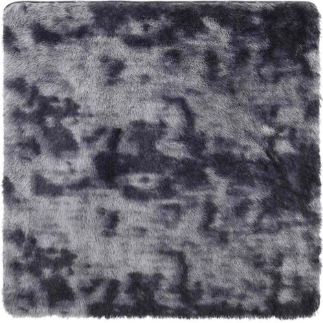 Tapis Shaggy à poils longs NAVARRA gris foncé 200x200 cm