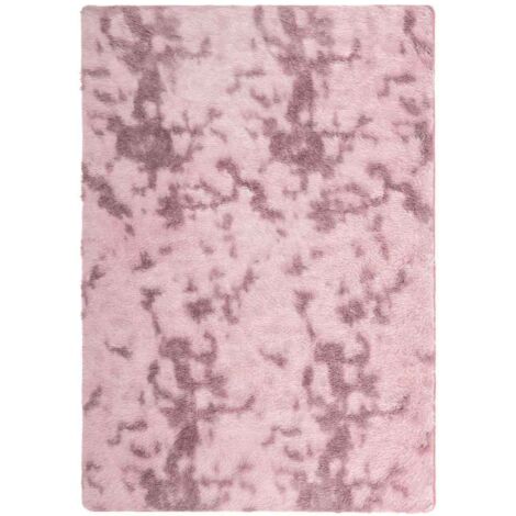 Tapis Shaggy à poils longs NAVARRA rose poudré 120x170 cm