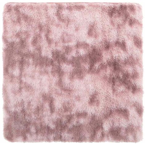 Tapis Shaggy à poils longs NAVARRA rose poudré 200x200 cm