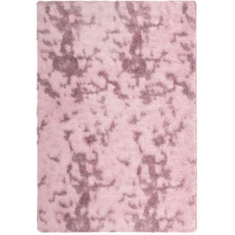 Tapis Shaggy à poils longs NAVARRA rose poudré 200x290 cm