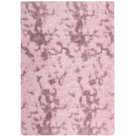 Tapis Shaggy à poils longs NAVARRA rose poudré 240x340 cm
