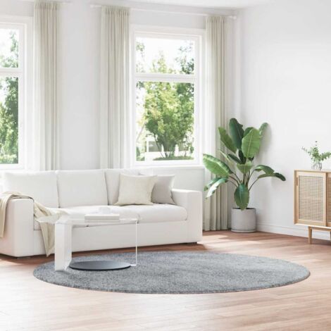 Tapis shaggy à poils longs-Tapis de salon-Tapis Chambre NAVARRA gris clair 240x240 cm 473057