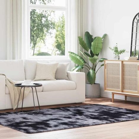Tapis shaggy à poils longs-Tapis de salon-Tapis Chambre NAVARRA gris foncé 160x230 cm 931349