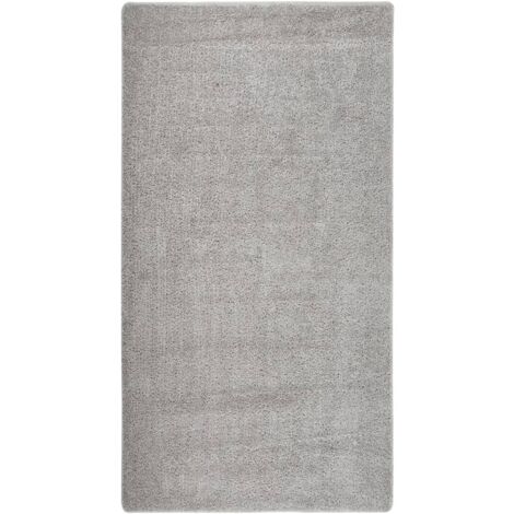 Tapis shaggy antidérapant  Tapis de salon Tapis d'entrée Gris clair 80x150 cm 46119