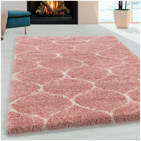 Tapis shaggy baroque rectangulaire Lokalt Rose 60x110