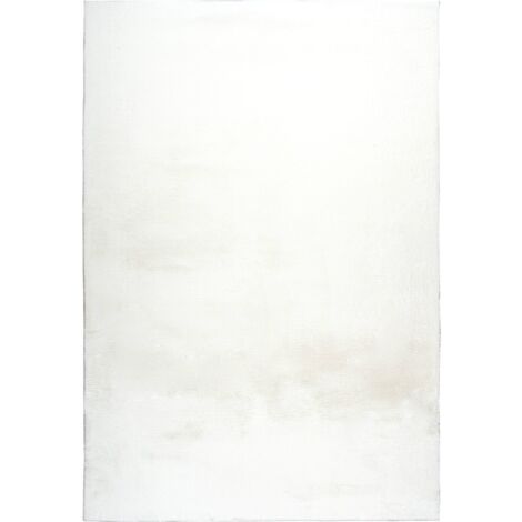 Tapis shaggy blanc doux et dense pour intérieur - 150 x 80 cm