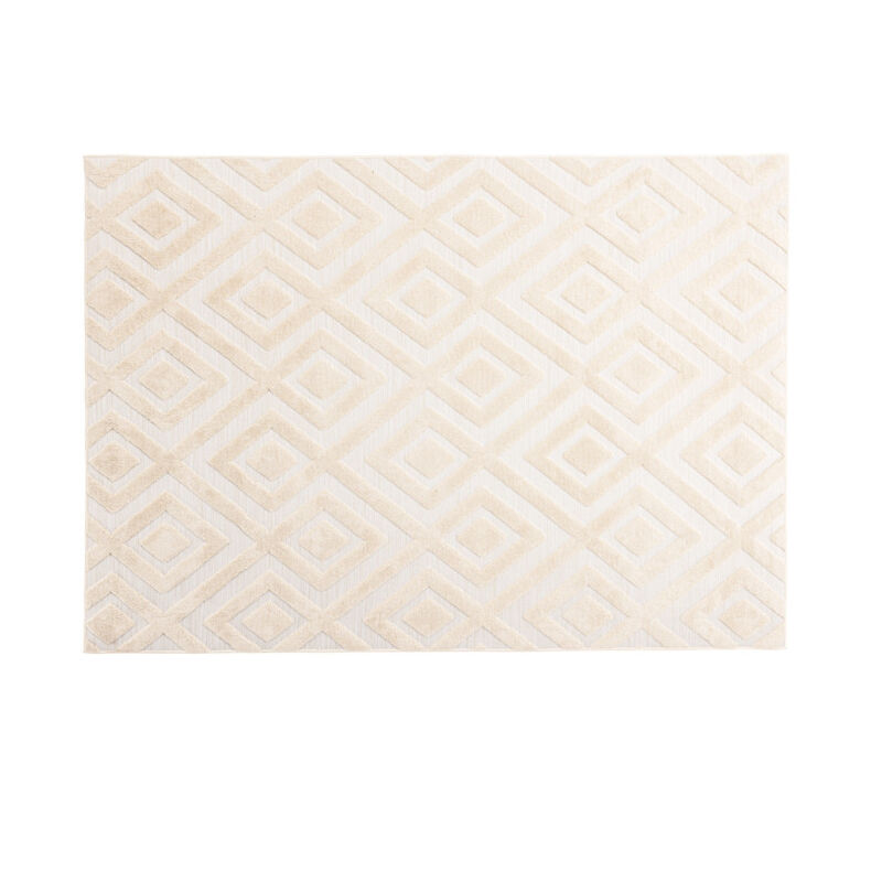 Paris Prix - Tapis Shaggy Déco 'Pia' 160x230cm Beige