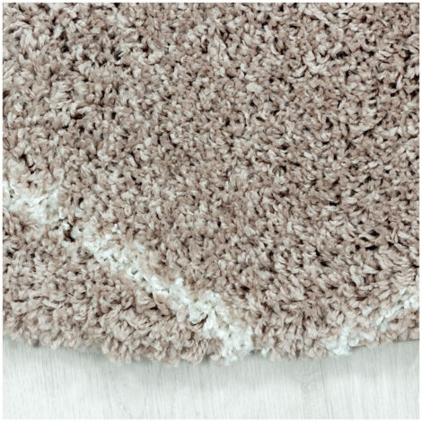 Tapis shaggy design rond géométrique Chantecler Beige Ø 80