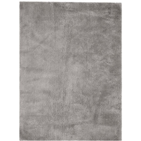Tapis Shaggy Fait Main "Bali" Gris 80 x 150 cm