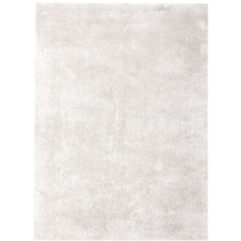 Tapis Shaggy Fait Main "Bali" Ivoire 80 x 150 cm
