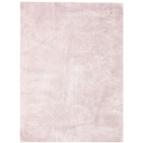 Tapis Shaggy Fait Main "Bali" Rose 160 x 230 cm