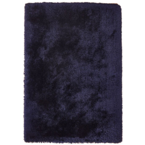 Tapis Shaggy Fait Main "Cosy" Bleu 120 x 170 cm