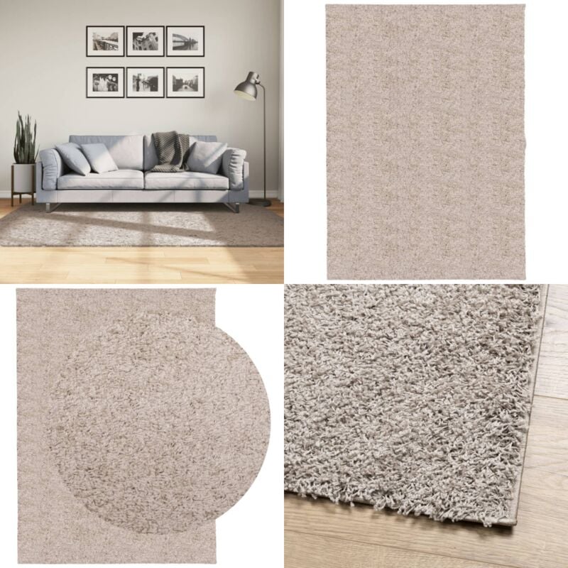 Vidaxl - Tapis shaggy pamplona poils longs moderne beige 140x200 cm - Tapis Shag - Tapis Long Poil - Tapis Salon - Tapis Chambre - Tapis Beige - Home