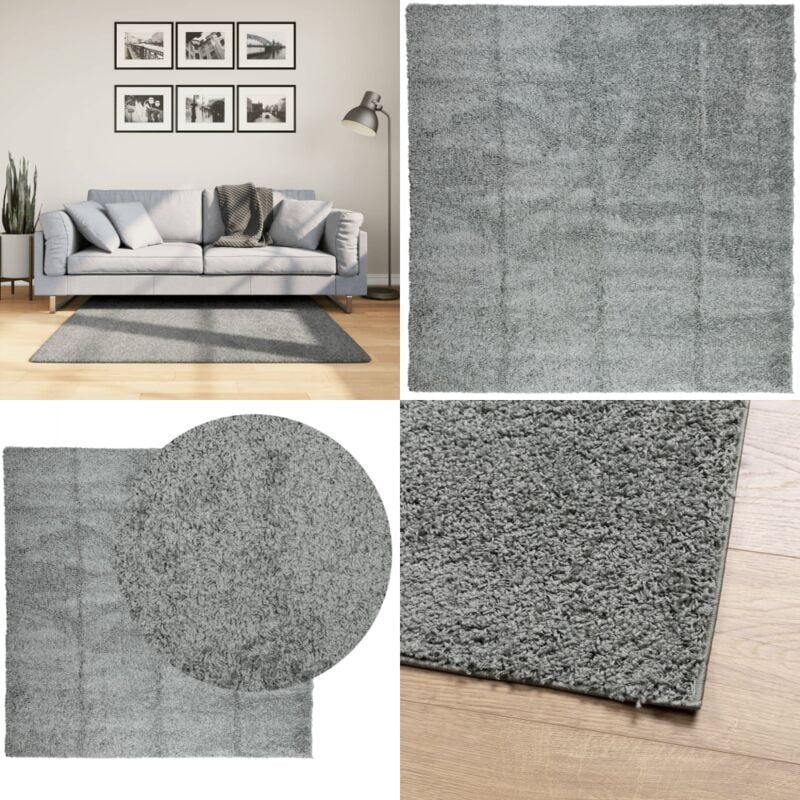 Vidaxl - Tapis shaggy pamplona poils longs moderne vert 120x120 cm - Tapis Shag - Tapis Long Poil - Tapis Vert - Décoration Intérieure - Salon - Home