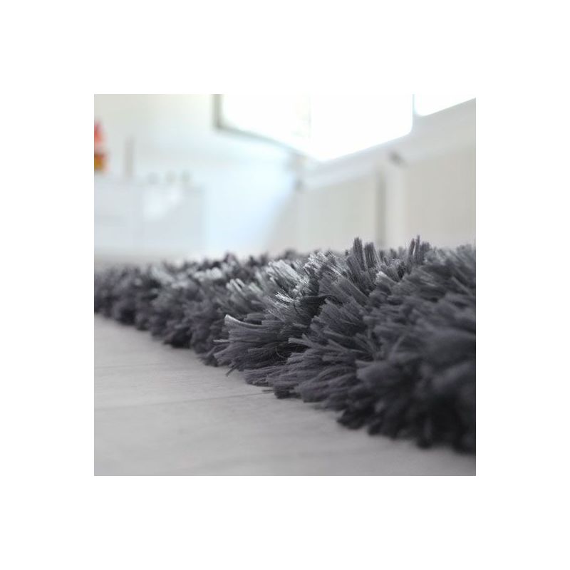 Tapis Shaggy Pop Poils Longs Gris Foncé 120 X 170 Cm