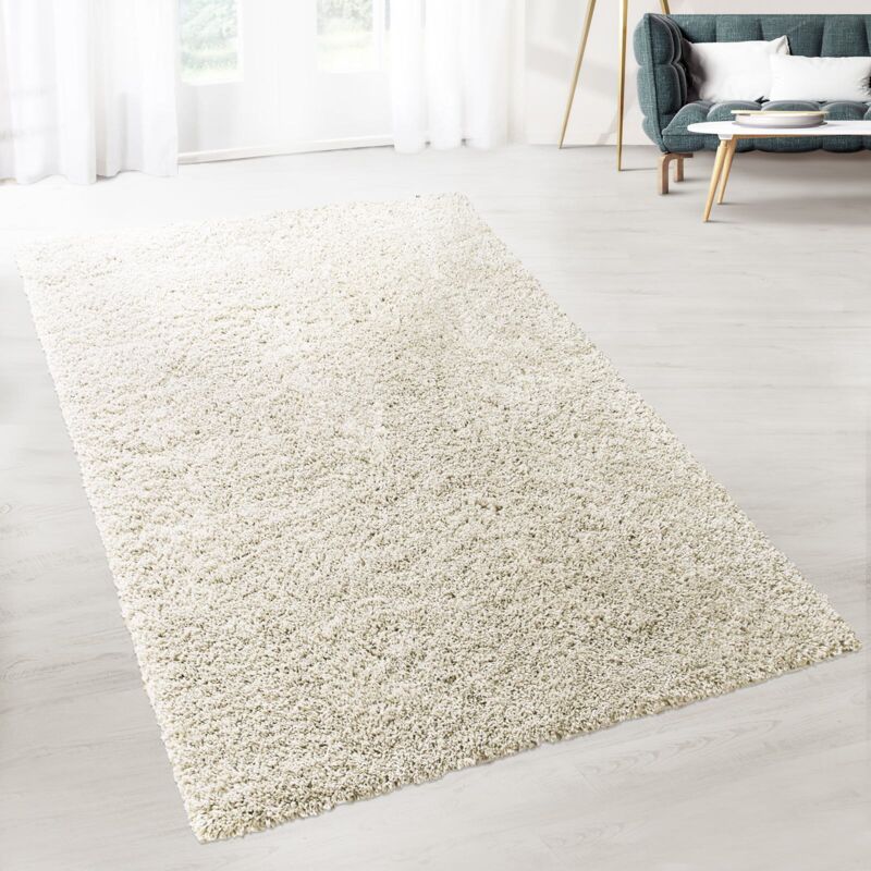 Karat - Tapis de Salon Prestige Shaggy Ivoire Crème 80 x 150 cm