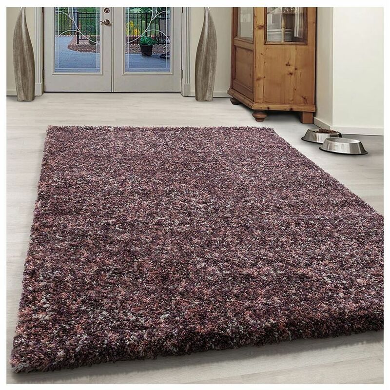 Allotapis - Tapis shaggy rectangle bicolore moderne Benno Rose 200x290