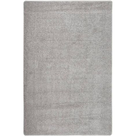Tapis Shaggy-Tapis de salon-Tapis Chambre antidérapant Gris clair 200x290 cm 920112