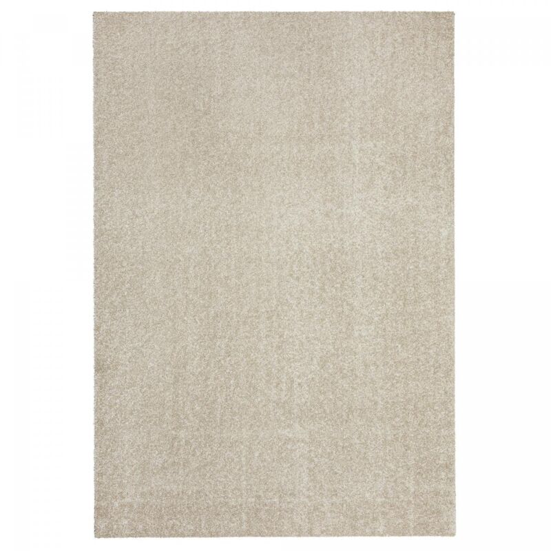 Unamourdetapis - Tapis shaggy 160x230 beige tissé rectangle motif uni tapitop