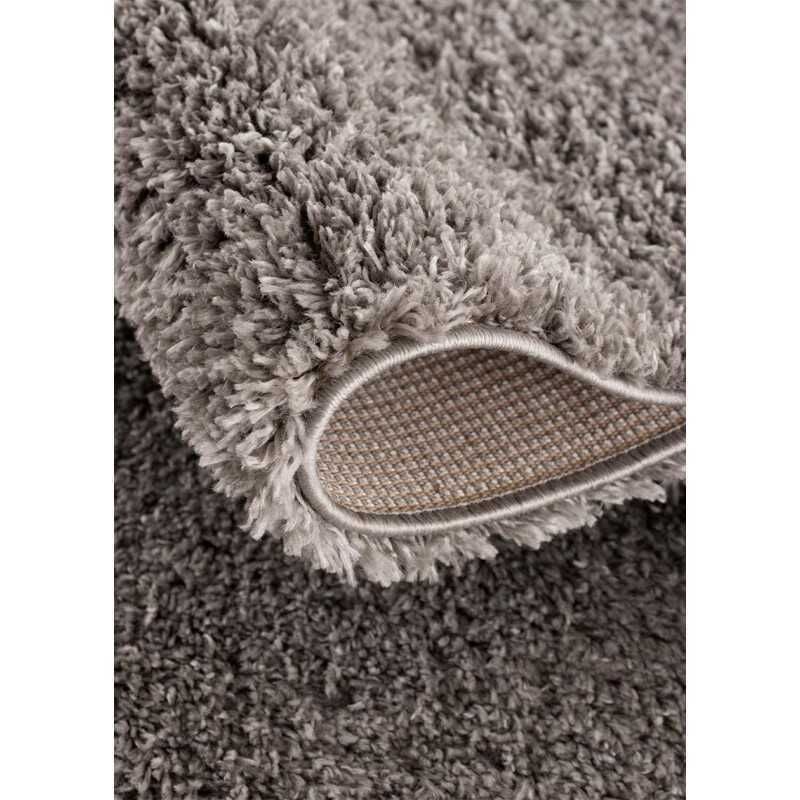 Tapis couloir shaggy gris anthracite uni à franges shaggy 100 doux et moelleux Toutapis 80x300
