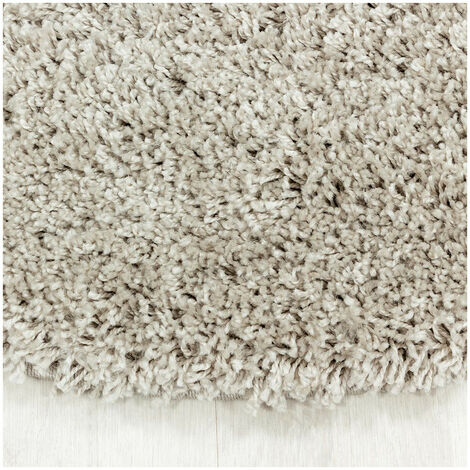 Tapis shaggy uni rond Gadol Beige Ø 200