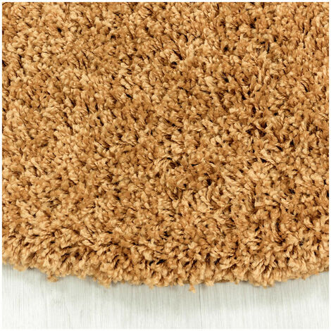 Tapis shaggy uni rond Gadol Or Ø 120