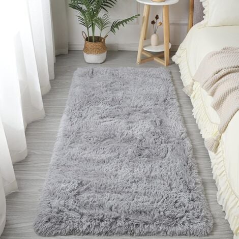 Tapis shaggy,Tapis ultra doux 120 x 80 cm, tapis moelleux d'intérieur moderne, tapis de sol pour la maison, tapis décoratif moelleux, antidérapant, durable, lavable en machine pour chambre à coucher